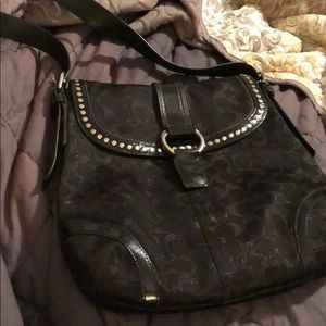 BUNDLE&SAVE! Shimmery black coach purse